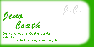 jeno csath business card